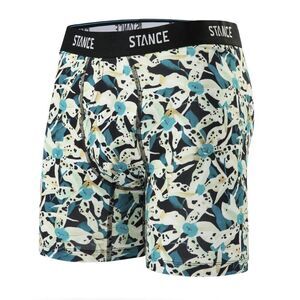 New Stance Boxer Brief Shorts Green/Blue Surf Tubeular S (30"-32") Poly Blend